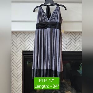 London Times Formal Halter Dress, Midi, NWT, Size 12P